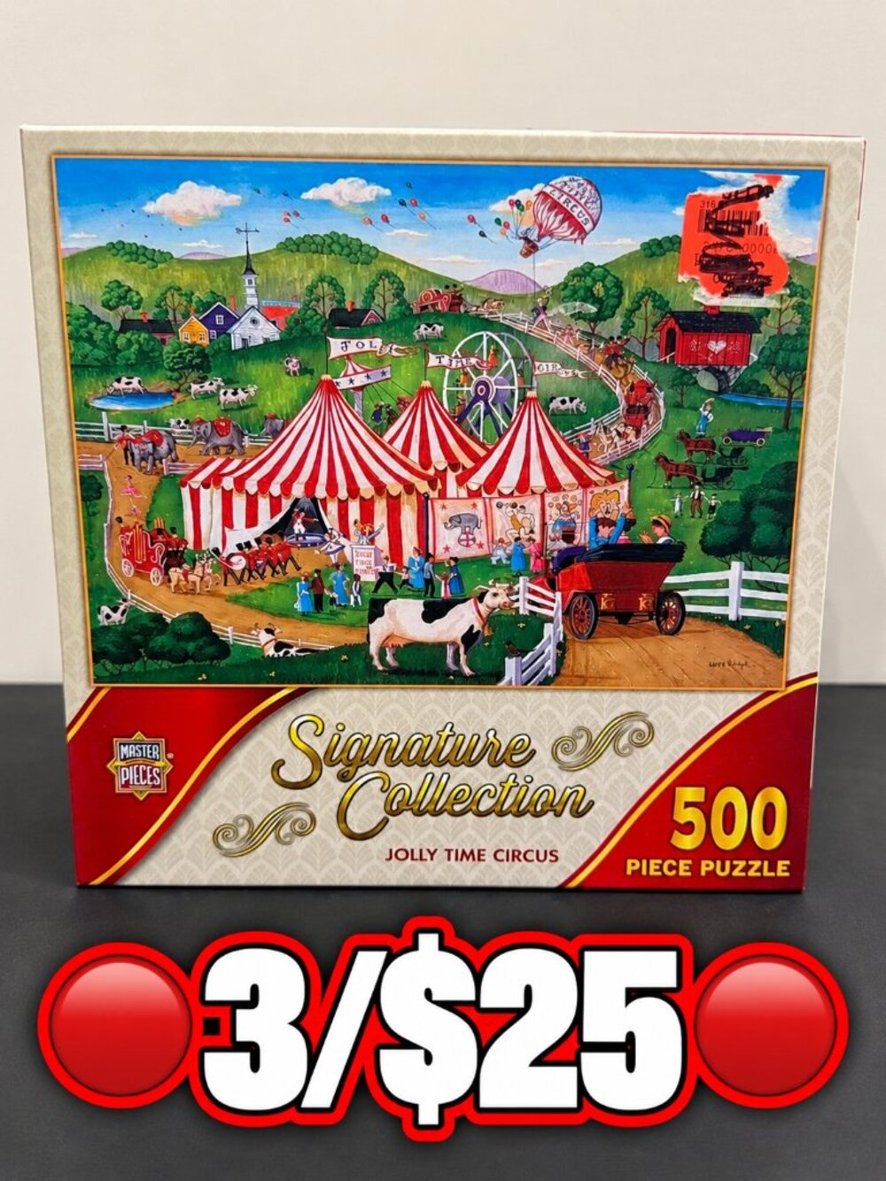 Jolly Time Circus 500 Piece Masterpieces Jigsaw Puzzle SALE🔴3/$25!